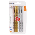Penna Sfera Glam 1mm - Set 6 Pezzi | Inchiostro Rosso, Blu e Nero | Scrittura Scorrevole, Design Elegante per Ufficio, Scuola e Casa