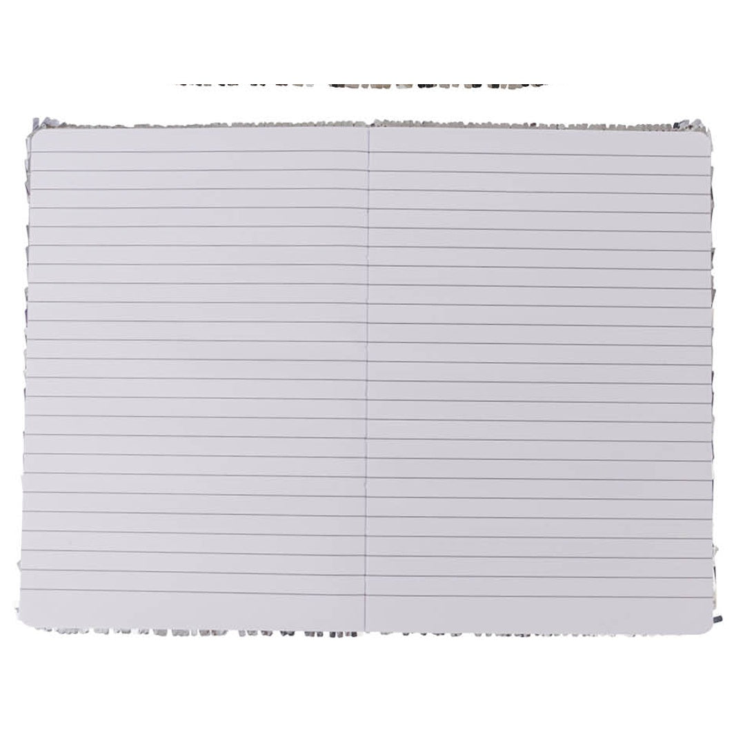 Pryma Linea Disco Memobook A5 – Quaderno con Copertina Mirrorball, 80 Fogli 80g, 1 Rigo, Rilegatura a Dischi, Personalizzabile e Riutilizzabile per Scuola e Ufficio