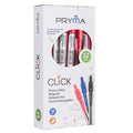 Pryma Penna a Sfera a Scatto Click 1 Mm Inchiostro Rosso – Pacco da 12 Penne Puntale Medio
