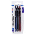 Pryma Penna Oil Gel Smoove 1 mm – Set 3 Penne Blu, Nero e Rosso – Scrittura Fluida e Scorrevole – Clip con Rivestimento in Silicone – Ideale per Scuola e Ufficio