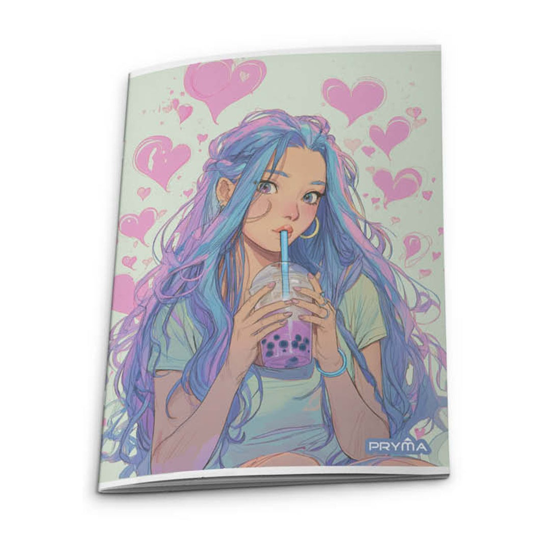 Pryma Quaderno Maxi A4 – 42 Fogli 80 g, Quadretti 4M | Quaderni Scuola Elementare e Media per Ragazza con Copertina Colorata e Resistente – Confezione 10 pz