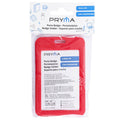Pryma Portabadge con Corda 7x11,2 cm – Set da 12 Pezzi – Porta Badge Trasparente con Cordoncino a Clip – Porta Tesserino Identificativo – Ideale per Eventi – Alloggiamento Badge 5,4x8,5 cm (Rosso)