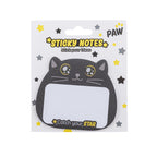 PRYMA Linea Paw Memo Stick Sagomati, 6.6x8cm (30 Fogli) – Blocchetto Note Adesive Adorabile a Tema Gatto Nero "Catch you