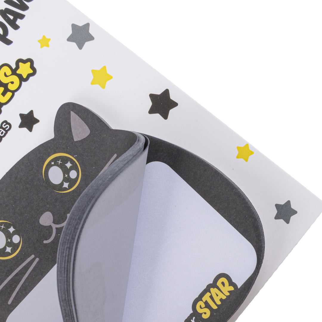 Linea Paw Memo Stick Sagomati (30 Fogli) – Gatto Nero "Catch - Pryma