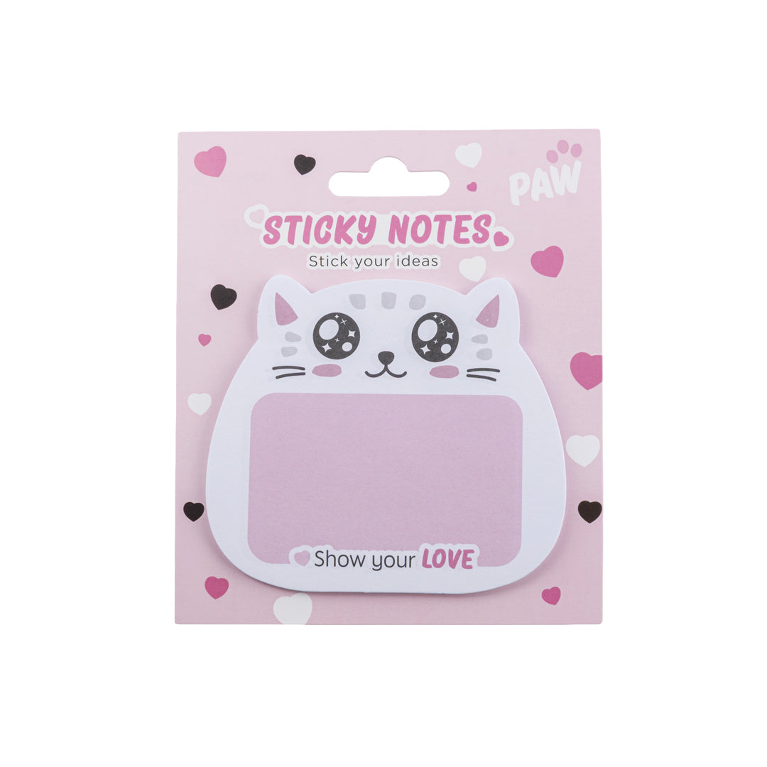 PRYMA Linea Paw Memo Stick Sagomati, 6.6x8cm (30 Fogli) – Blocchetto Note Adesive Adorabile a Tema Cagnolino "Play your 