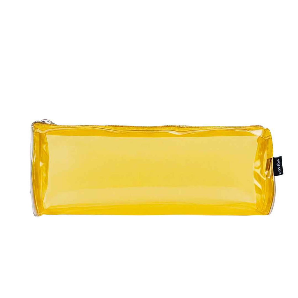 Astuccio in PVC Trasparente Giallo – 21x8cm