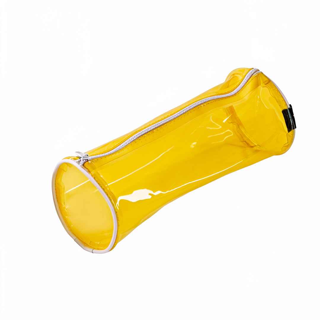 Astuccio in PVC Trasparente Giallo – 21x8cm