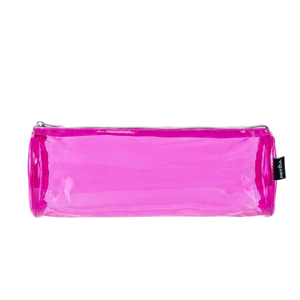 Astuccio in PVC Trasparente Rosa – 21x8cm