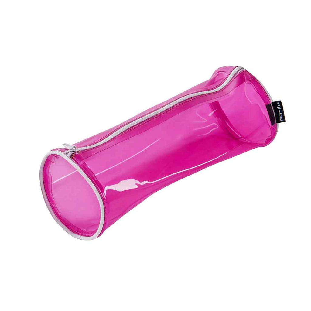 Astuccio in PVC Trasparente Rosa – 21x8cm