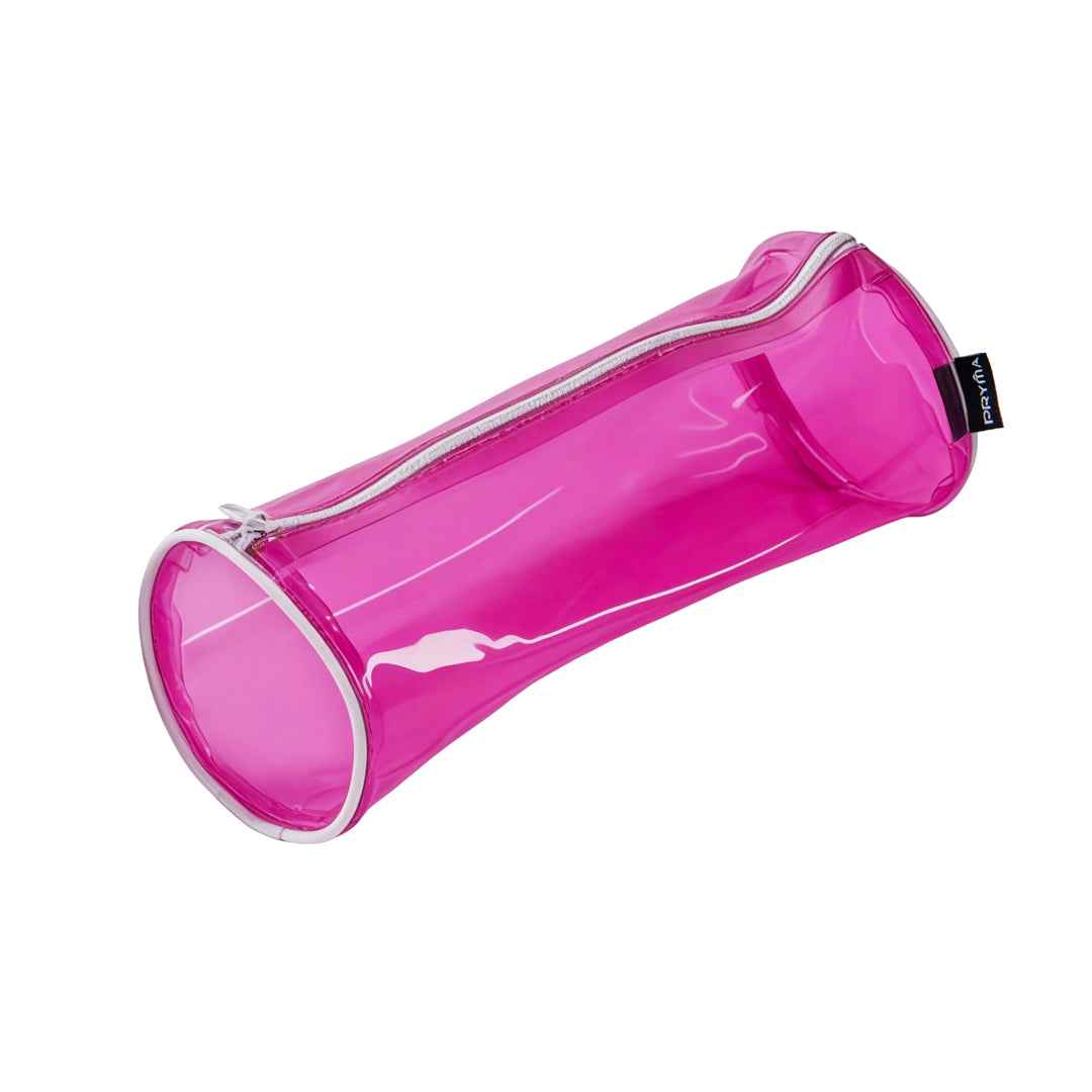 Astuccio in PVC Trasparente Rosa – 21x8cm