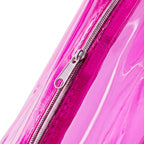Astuccio in PVC Trasparente Rosa – 21x8cm