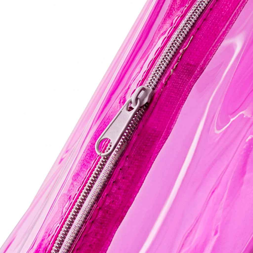 Astuccio in PVC Trasparente Rosa – 21x8cm