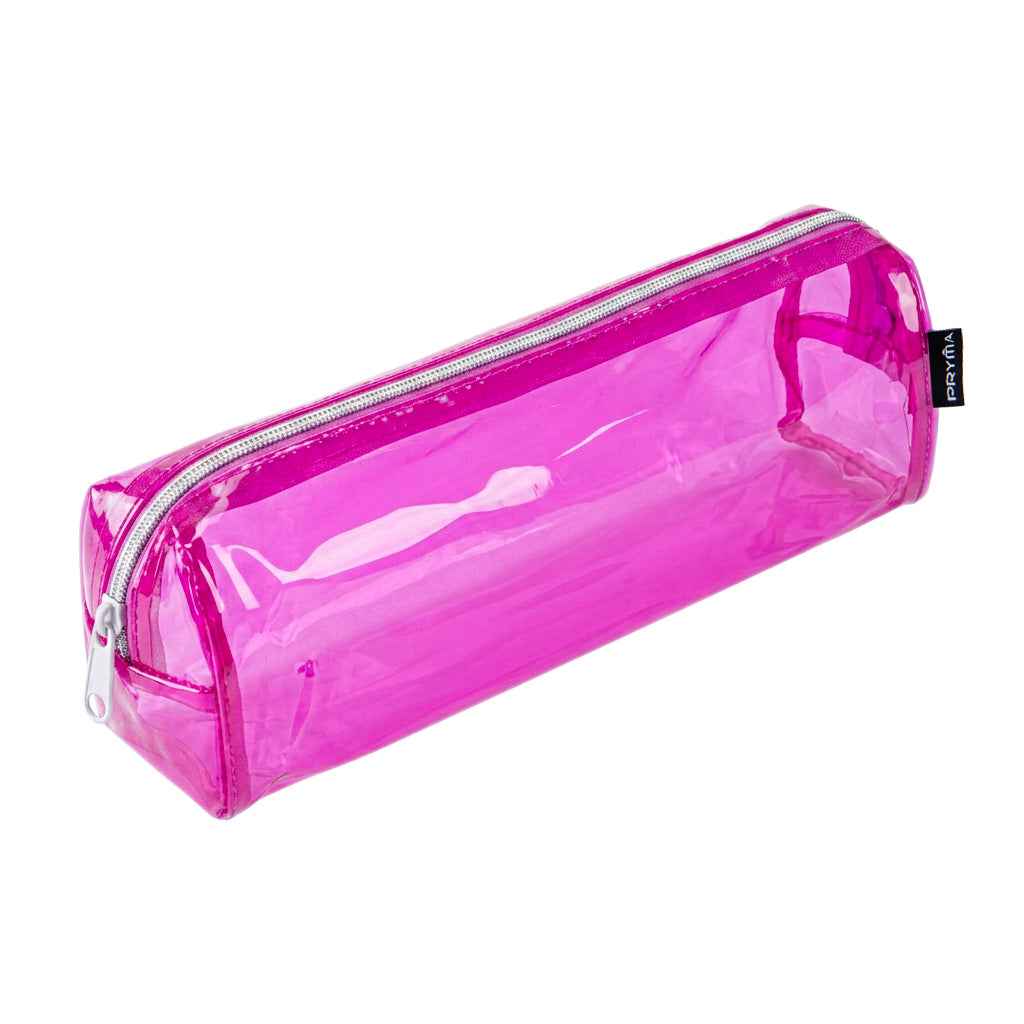 Astuccio in PVC Trasparente Rosa – 20x4.5x4.5cm