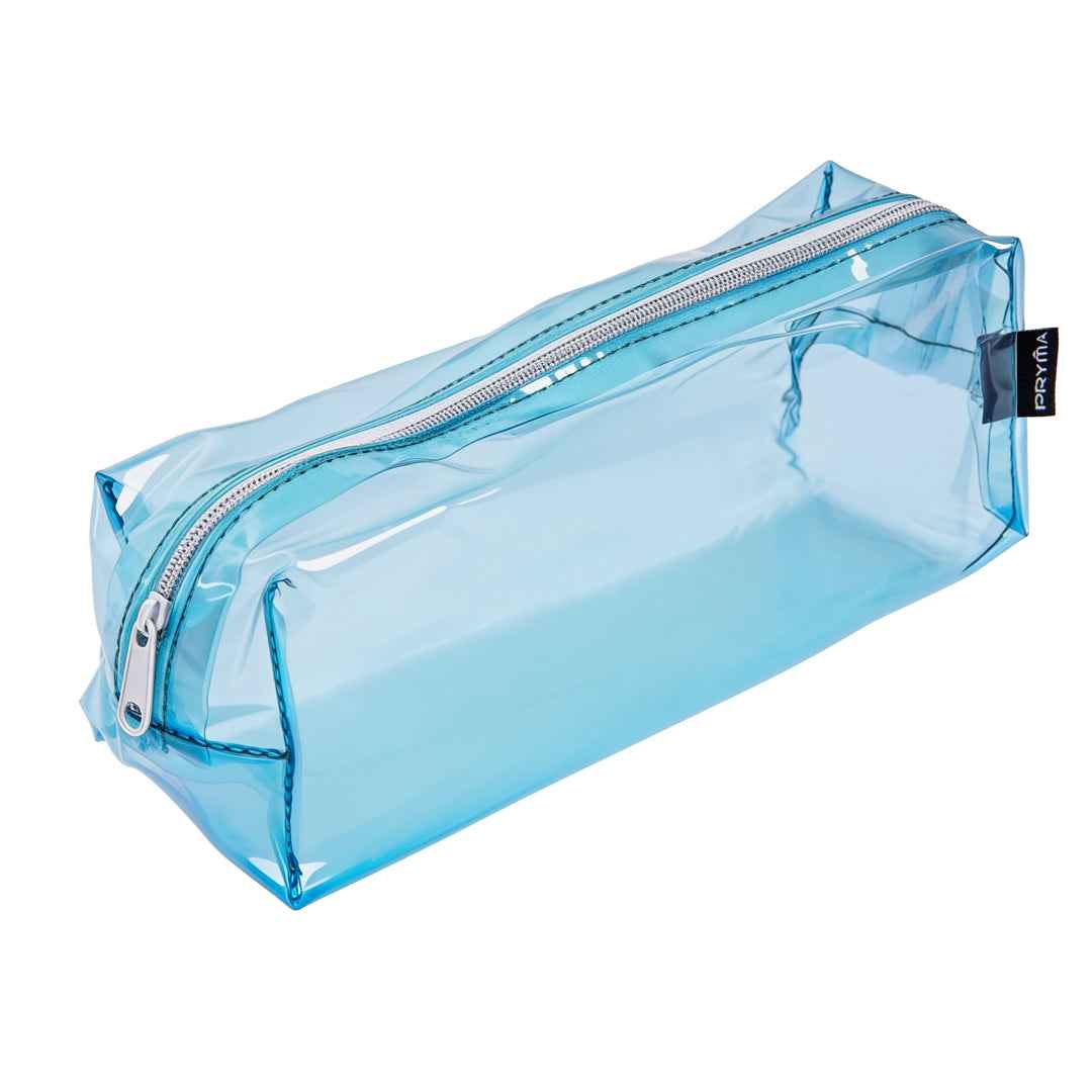 Astuccio in PVC Trasparente Blu – 21x5x7cm