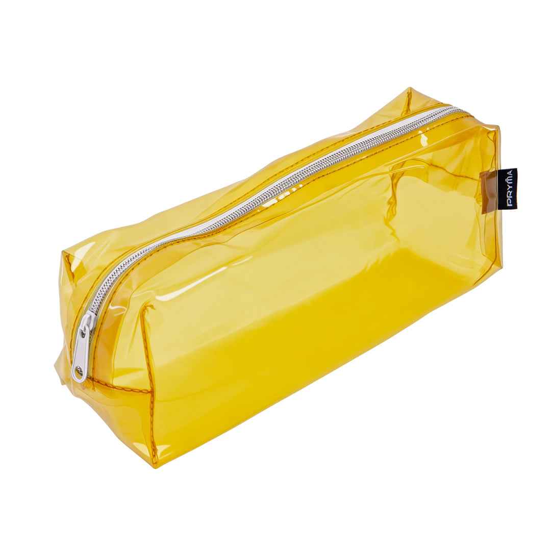 Astuccio in PVC Trasparente Giallo – 21x5x7cm
