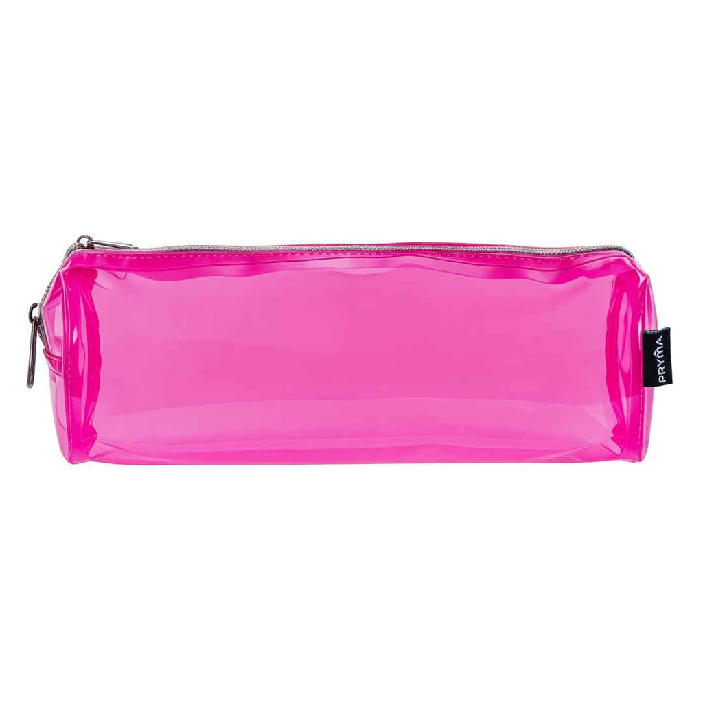 Astuccio in PVC Trasparente Rosa – 21x5x7cm