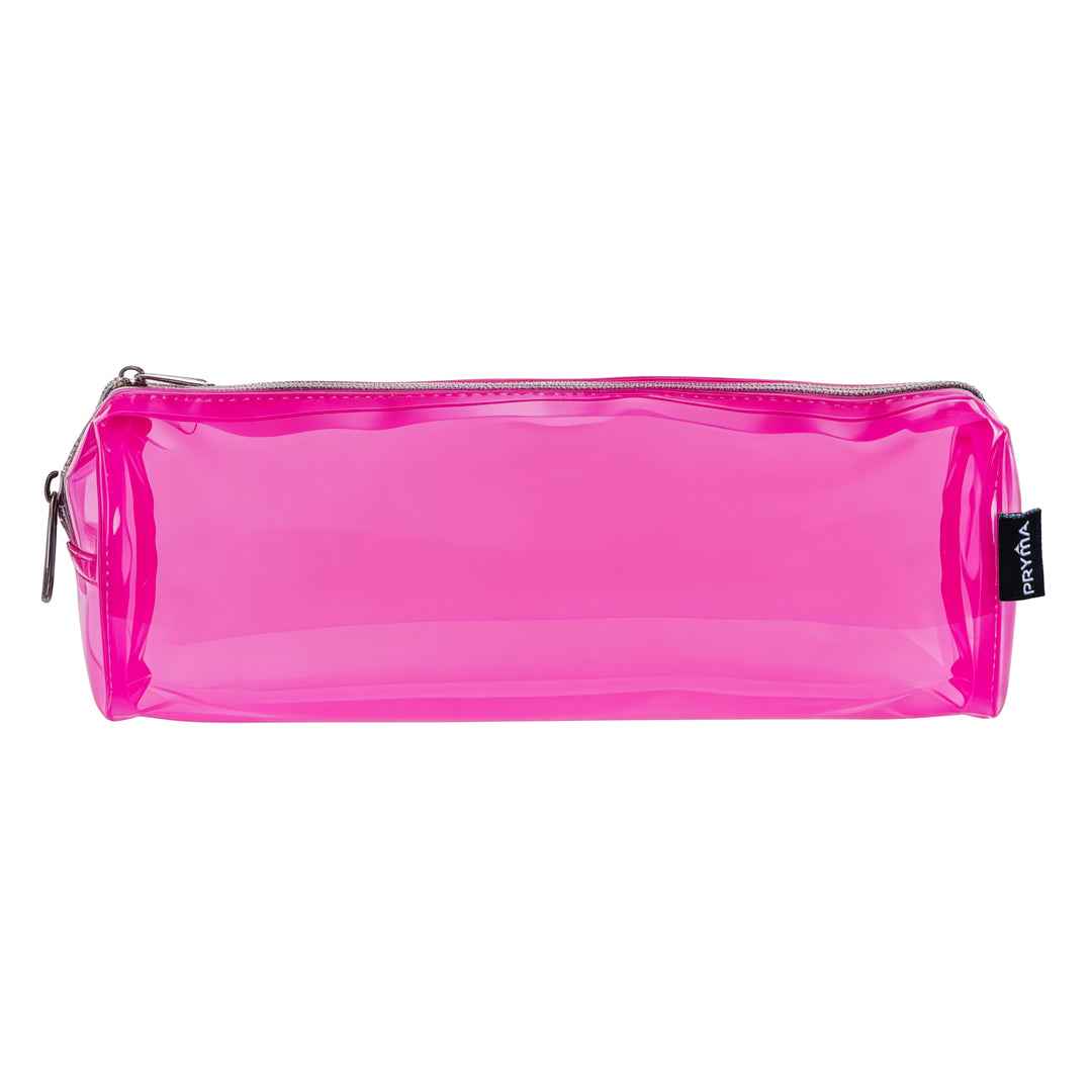 Astuccio in PVC Trasparente Rosa – 21x5x7cm