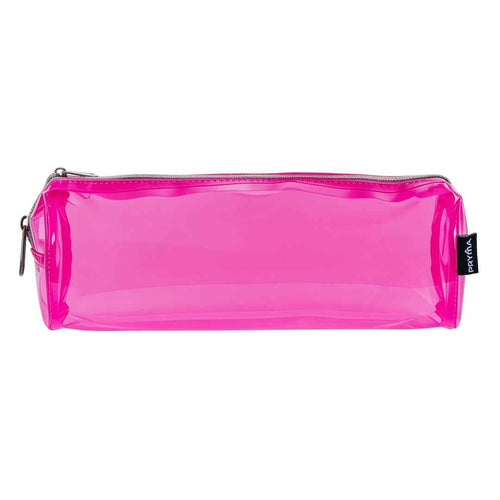Astuccio in PVC Trasparente Rosa – 21x5x7cm