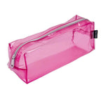 Astuccio in PVC Trasparente Rosa – 21x5x7cm