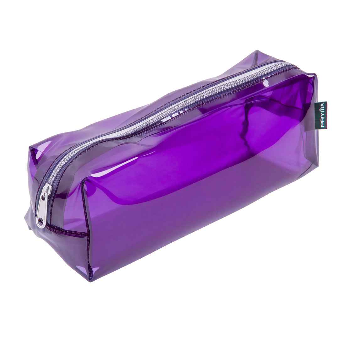 Astuccio in PVC Trasparente Viola – 21x5x7cm