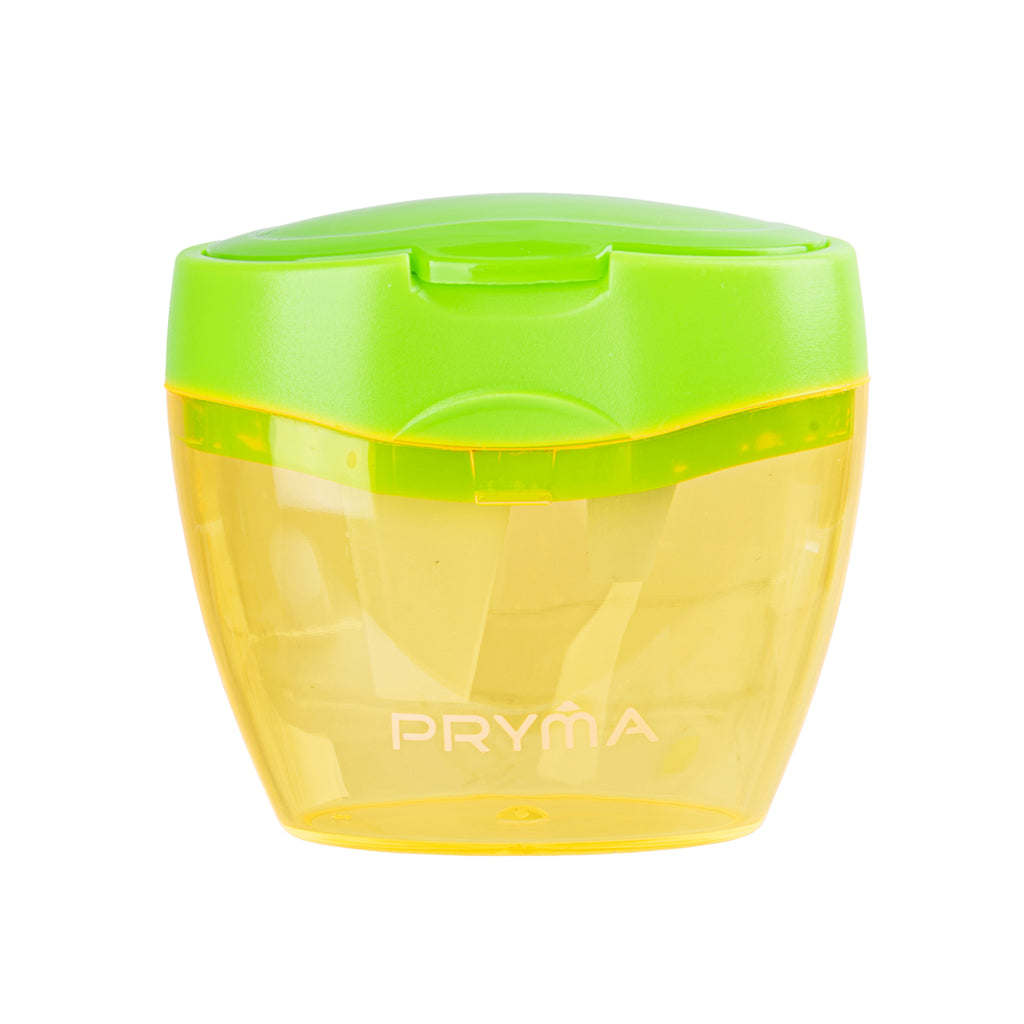 Temperino con Serbatoio Fluo, 3 Fori Multi-Diametro - Pryma