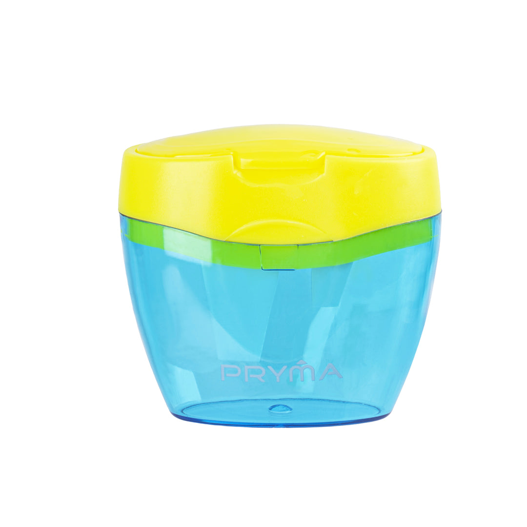 Temperino con Serbatoio Fluo, 3 Fori Multi-Diametro - Pryma