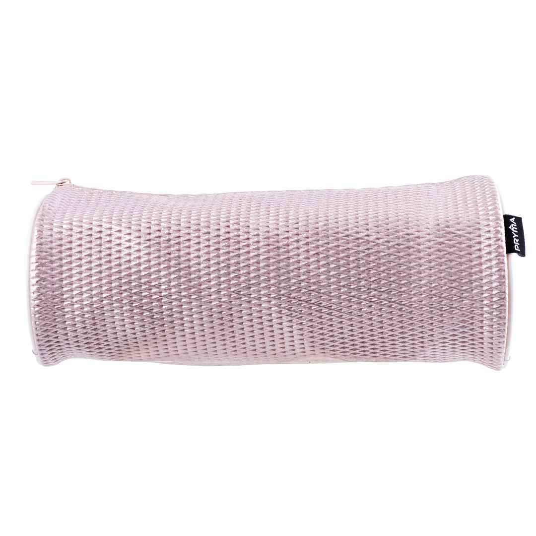 Astuccio Cilindrico in Tessuto Mesh Lilla