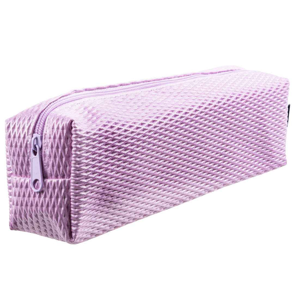 Astuccio Slim in Tessuto Mesh Rosa – 20x4.5x4.5cm