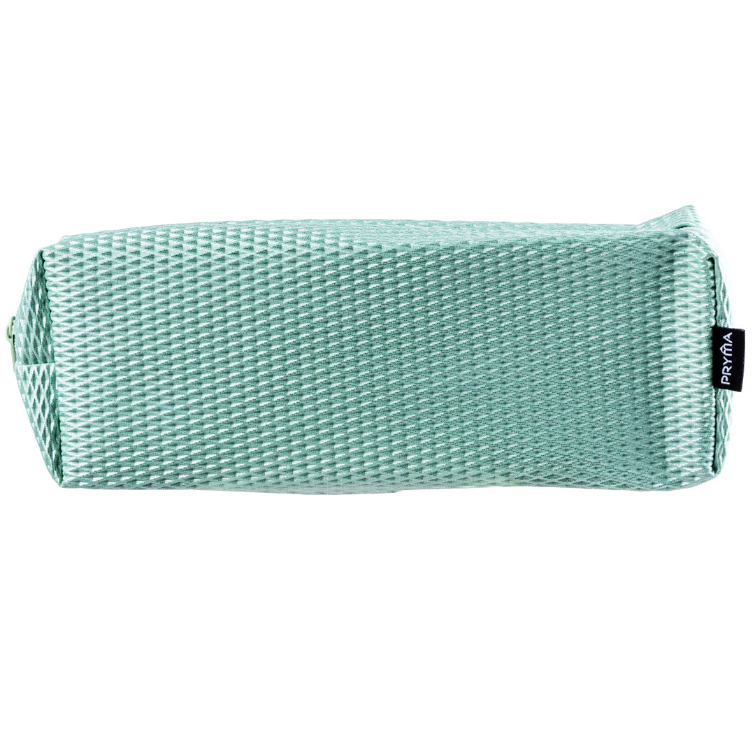 PRYMA Astuccio Slim in Tessuto Mesh Celeste, 21x5x7cm – Portapenne a Rete con Cerniera, Organizer Traspirante e Resisten