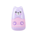 PRYMA Gomma e Temperino 1 Foro Kawaii Lilla (Orsetto) – Set 2-in-1 Doppia Funzione, Gomma per Cancellare con Temperamati
