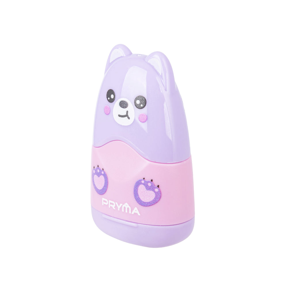 Gomma e Temperino 1 Foro Kawaii Lilla (Orsetto) - Pryma