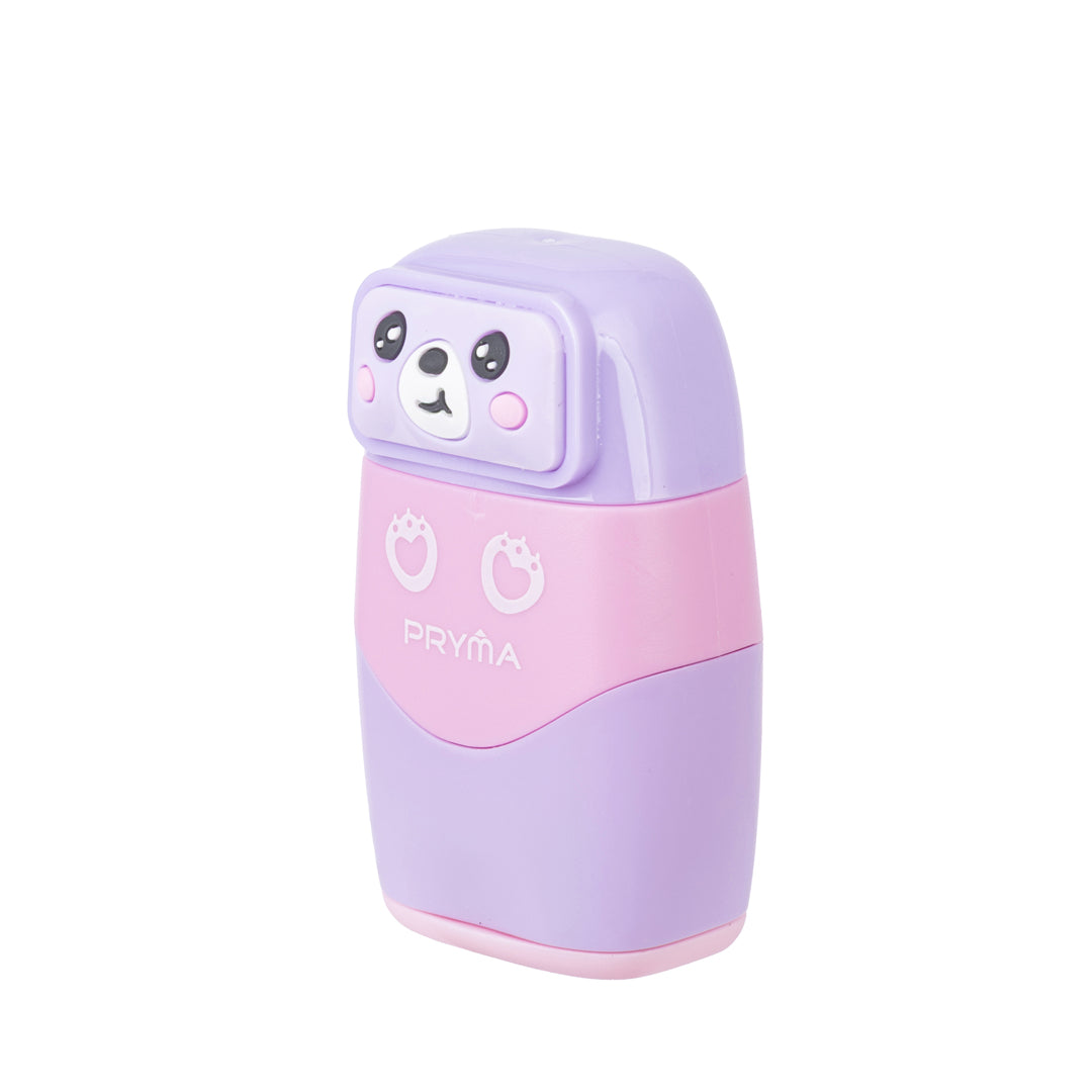 Gomma e Temperino 2 Fori Kawaii Lilla (Orsetto) - Pryma