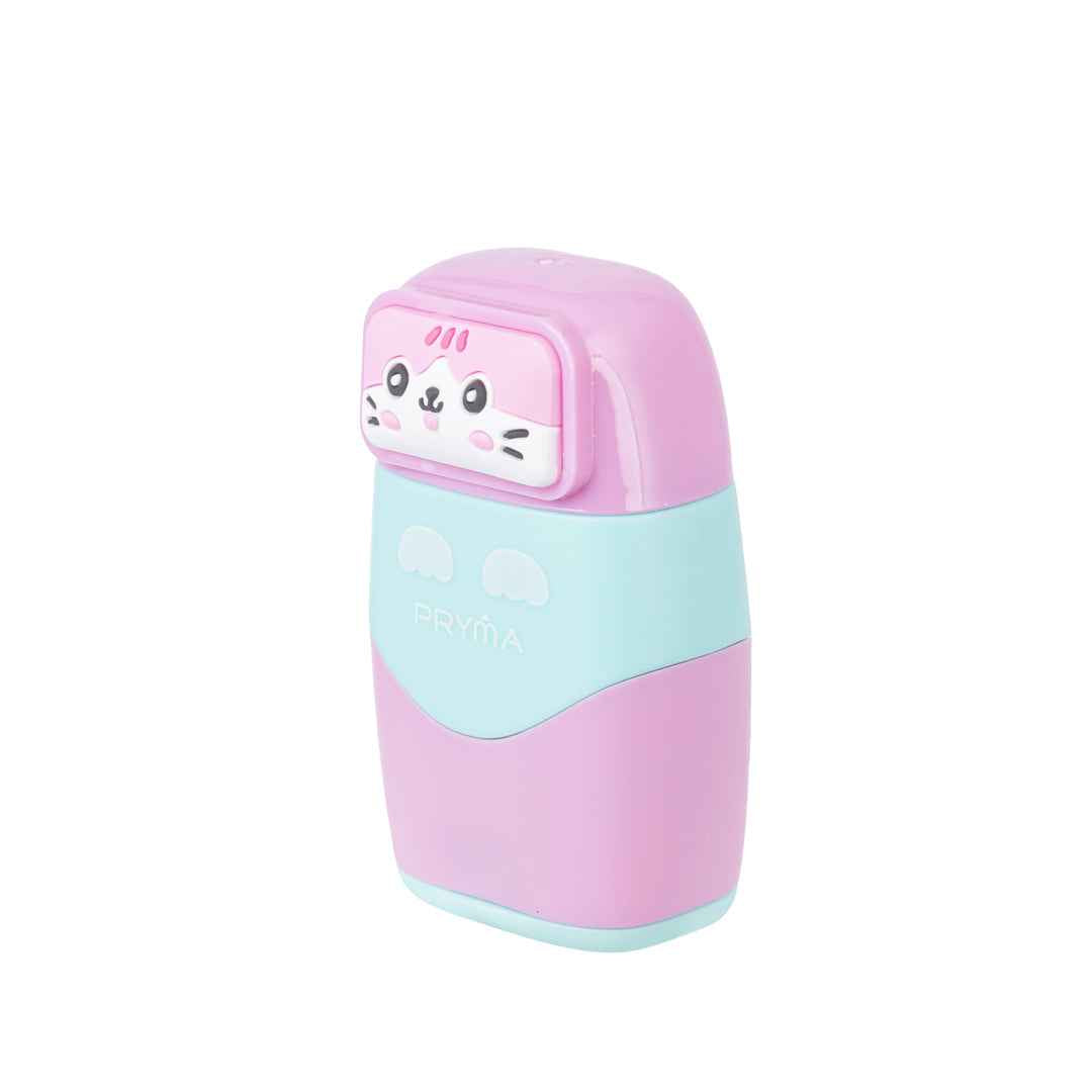 Gomma e Temperino 2 Fori Kawaii Rosa (Gattino)