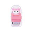 PRYMA Gomma e Rullo Raccoglipelucchi Kawaii Rosa (Gattino), 3 x 6 x 1.5 cm – Set Gomma per Cancellare con Rullo Pulisci-