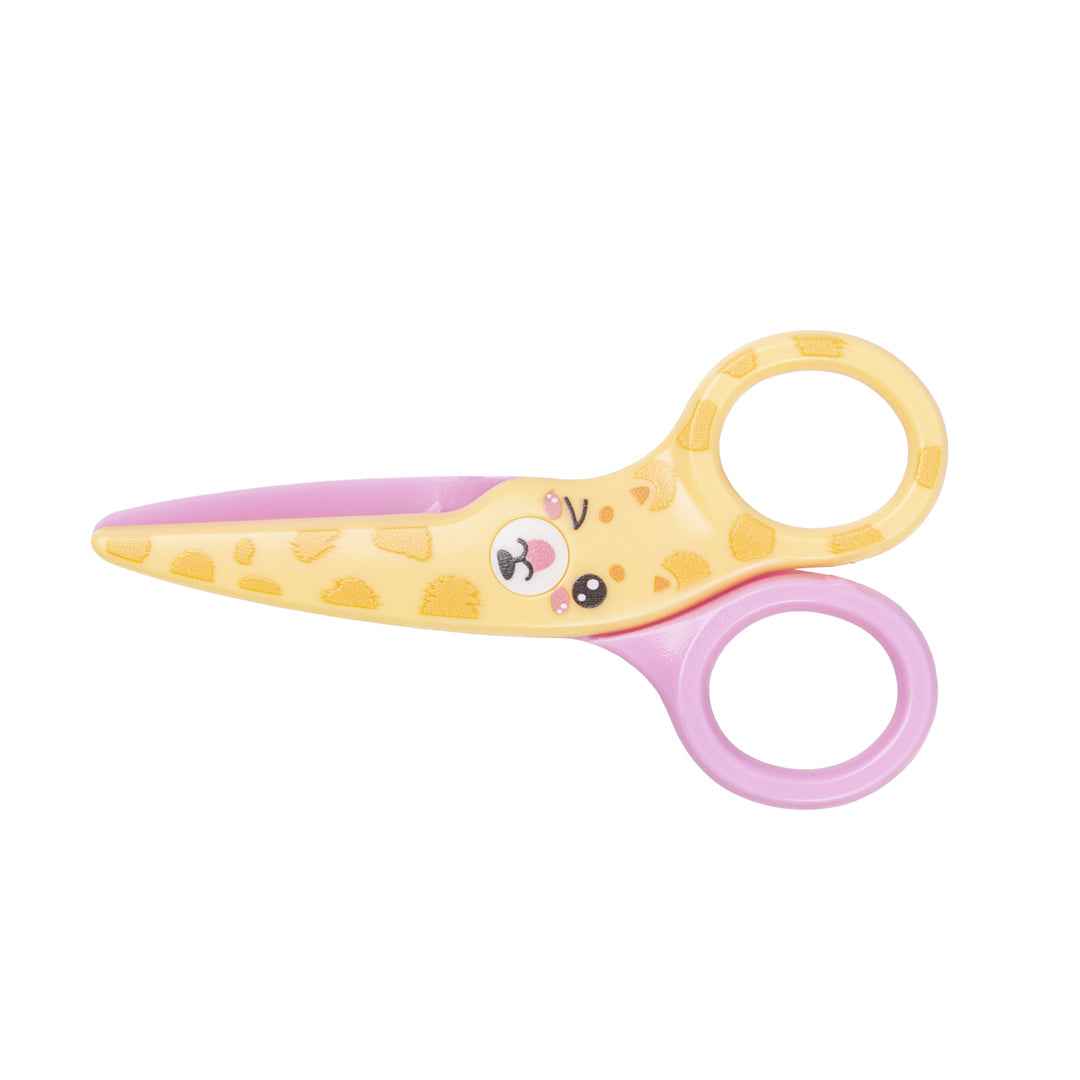 Forbici per Bambini Kawaii Giallo e Rosa (Giraffa)