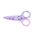 PRYMA Forbici per Bambini Kawaii Viola e Rosa (Cagnolino), 10.5 x 5.5 x 0.7 cm – Forbici Scolastiche con Punta Arrotonda