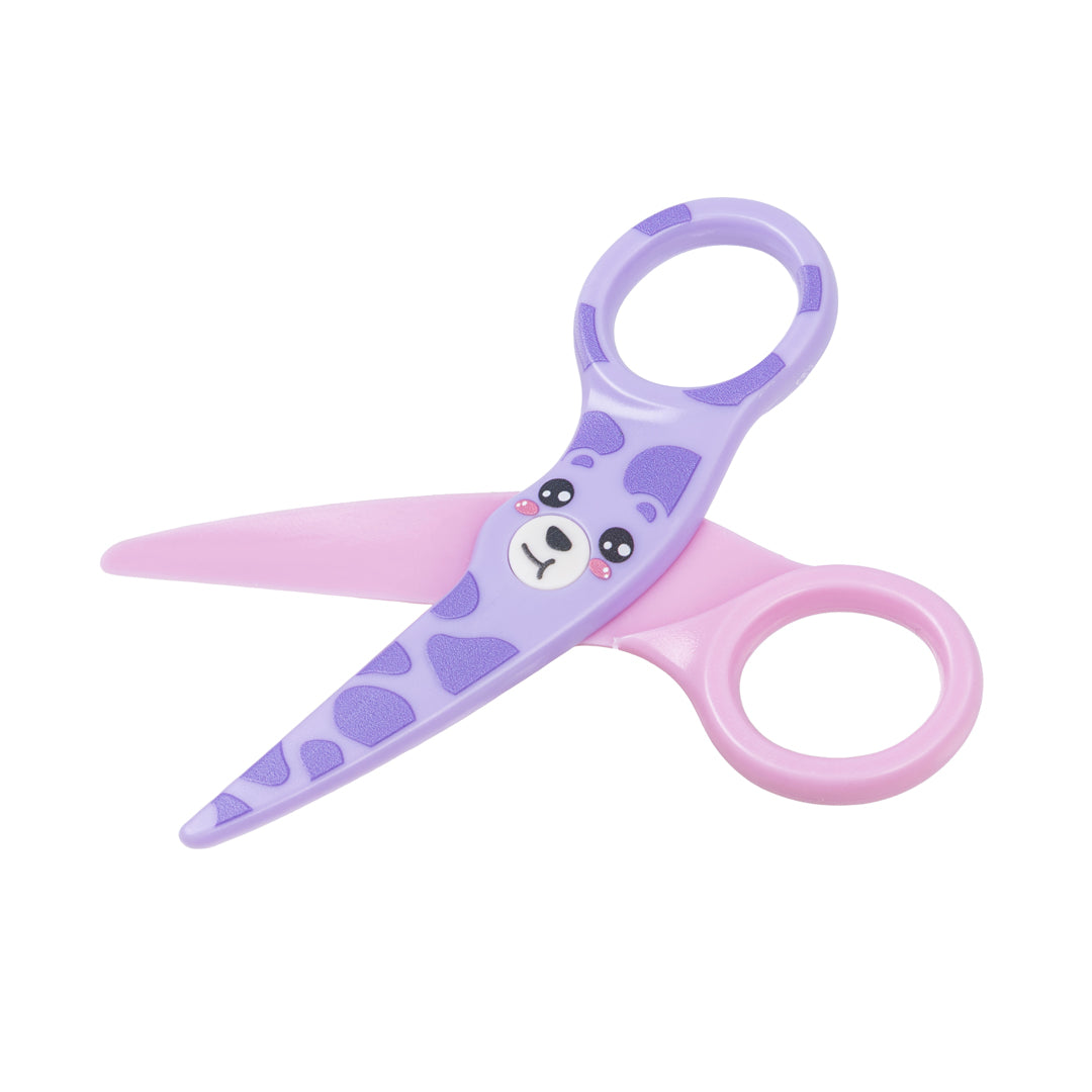 Forbici per Bambini Kawaii Viola e Rosa (Cagnolino) - Pryma