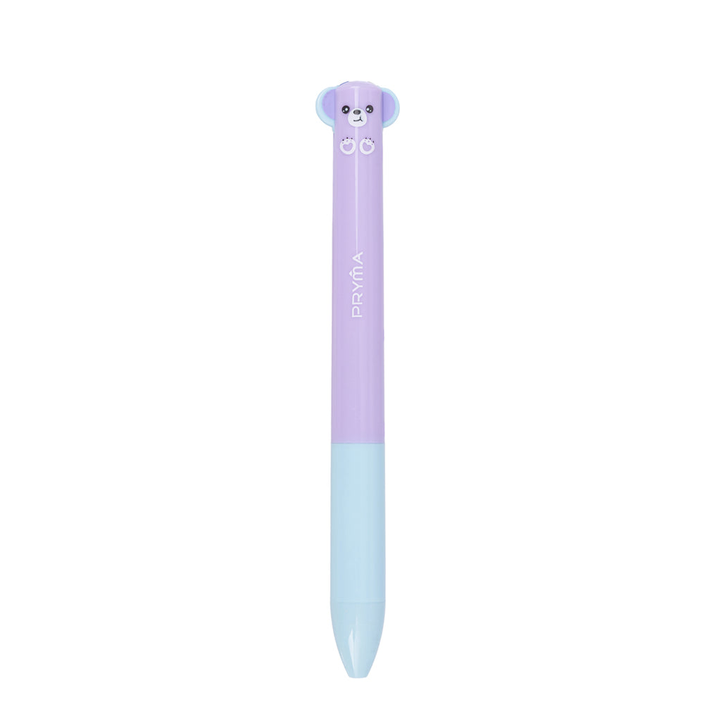 PRYMA Penna a Sfera Bicolor Kawaii Viola e Azzurro (Orsetto Koala), Tratto 0.7mm – Penna Multifunzione Colorata Doppia T