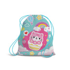 Zaino a Sacco Kawaii Azzurro e Rosa (Gattino) - Pryma