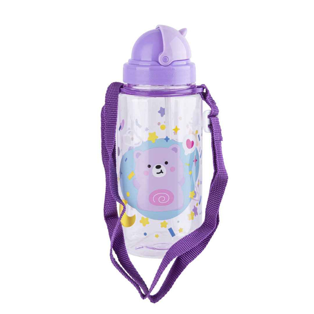 Borraccia per Bambini Kawaii Viola (Orsetto)