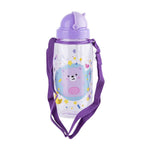 Borraccia per Bambini Kawaii Viola (Orsetto)