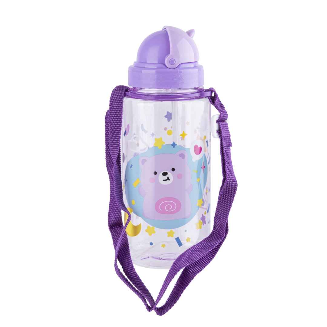 Borraccia per Bambini Kawaii Viola (Orsetto)