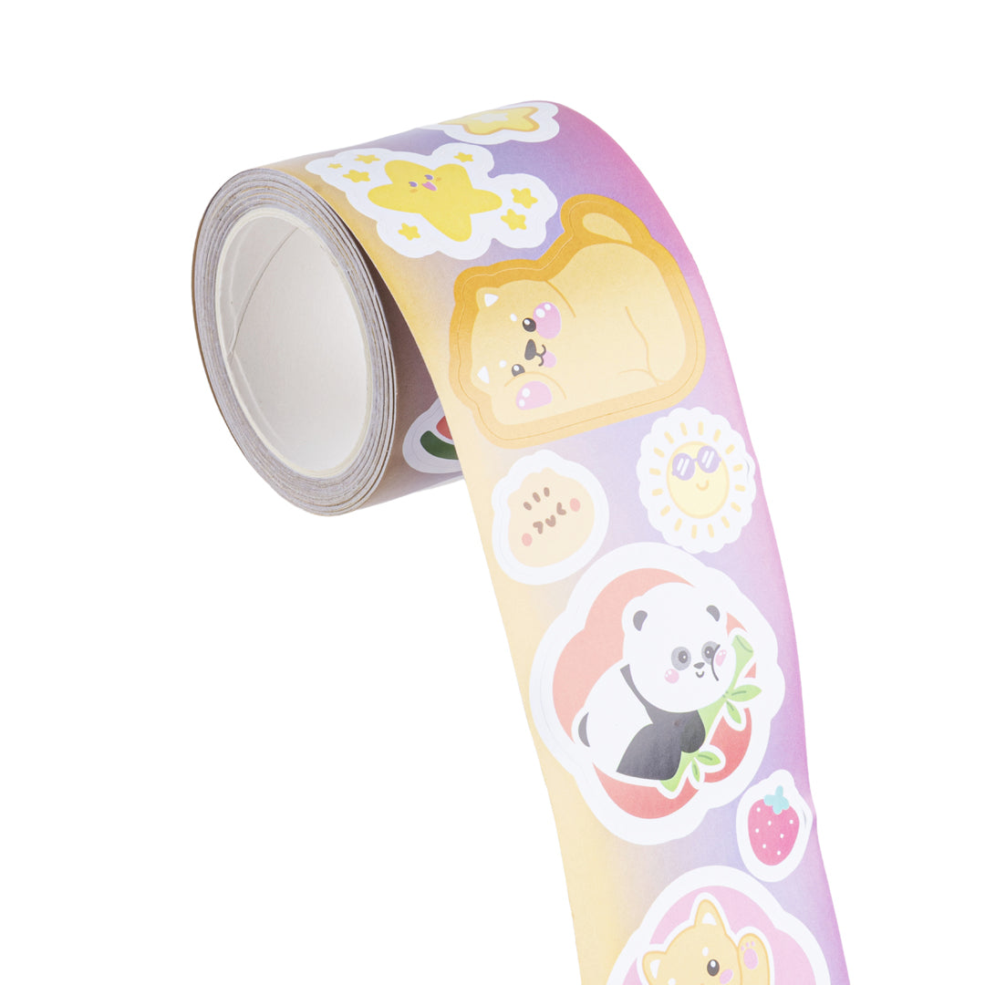 Set Adesivi Kawaii Lilla, Confezione da 190 Pezzi - Pryma