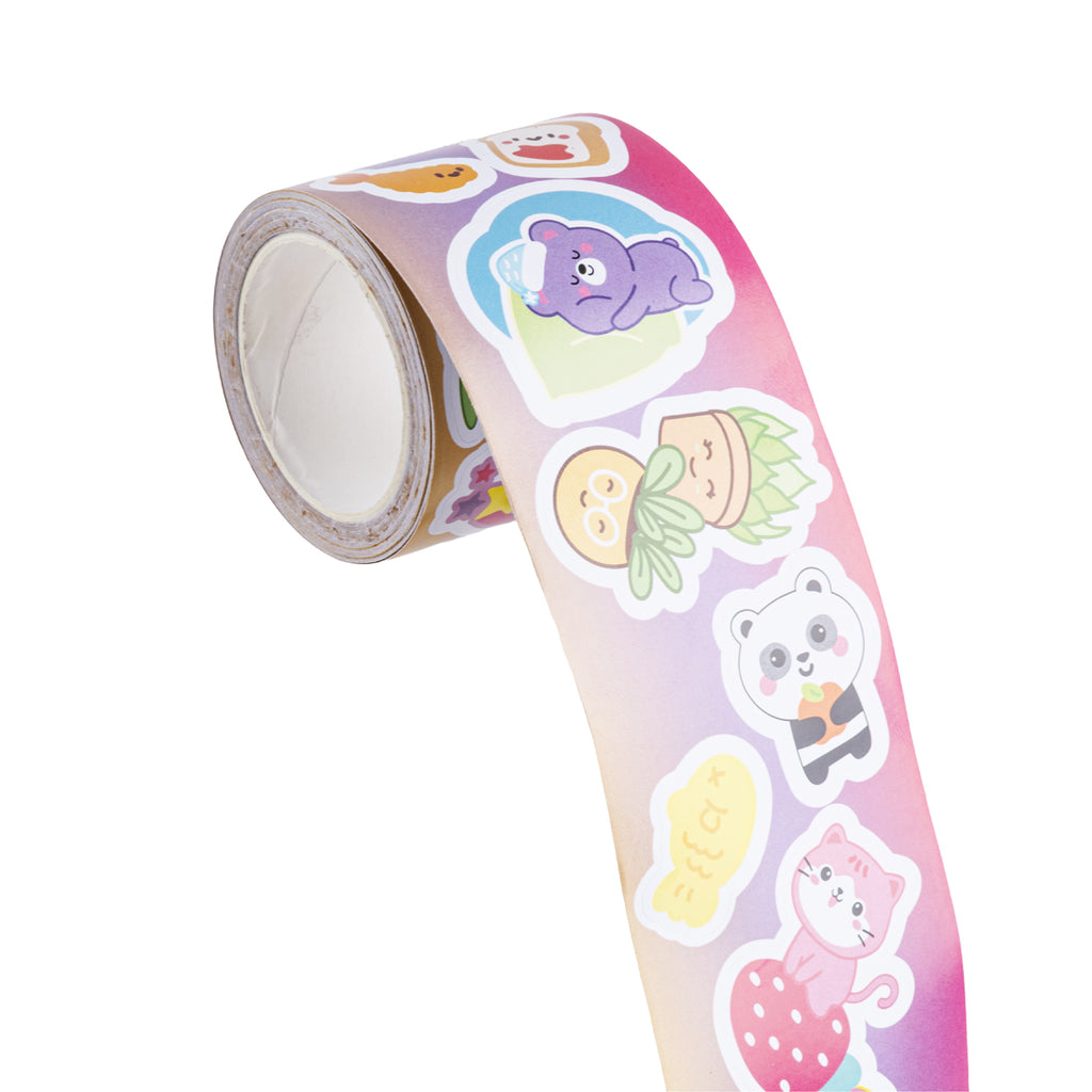 Set Adesivi Kawaii Rosa, Confezione da 190 Pezzi - Pryma