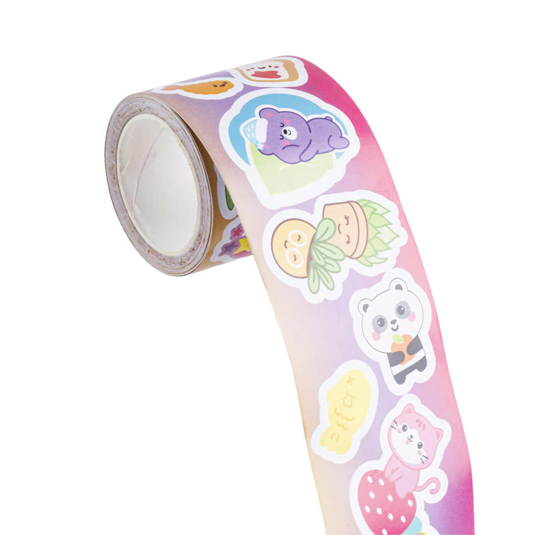 Set Adesivi Kawaii Rosa, Confezione da 190 Pezzi - Pryma