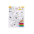 PRYMA Junior Joy Puzzle da Colorare per Bambini, 18.5 x 20 cm – Set Creativo Gioco 3D Stacca e Incolla con 5 Pennarelli 