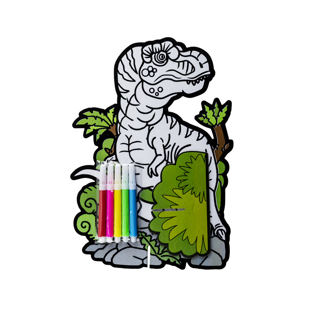 Junior Joy Velvet Art Disegno con Velluto a Rilievo per Bambini – Dinosauro Rex - Pryma