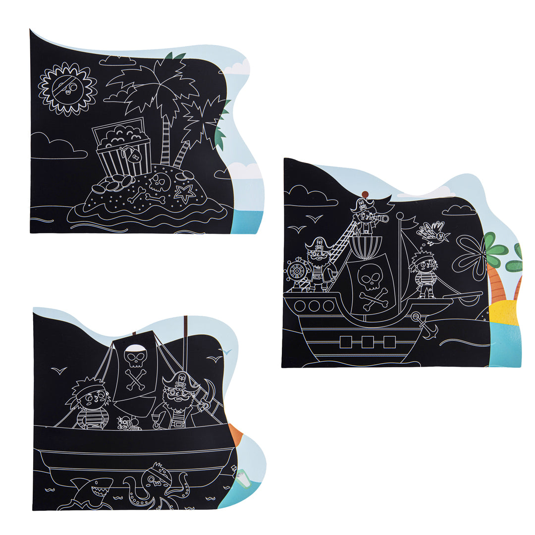 Junior Joy Scratch Book per Bambini – Sagomati Pirati Dei - Pryma