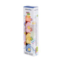 PRYMA Glow Pop Set Evidenziatori per Bambini a Forma di Fiore Componibili, 4 Colori Pastello e Neon Impilabili – Mini Ev