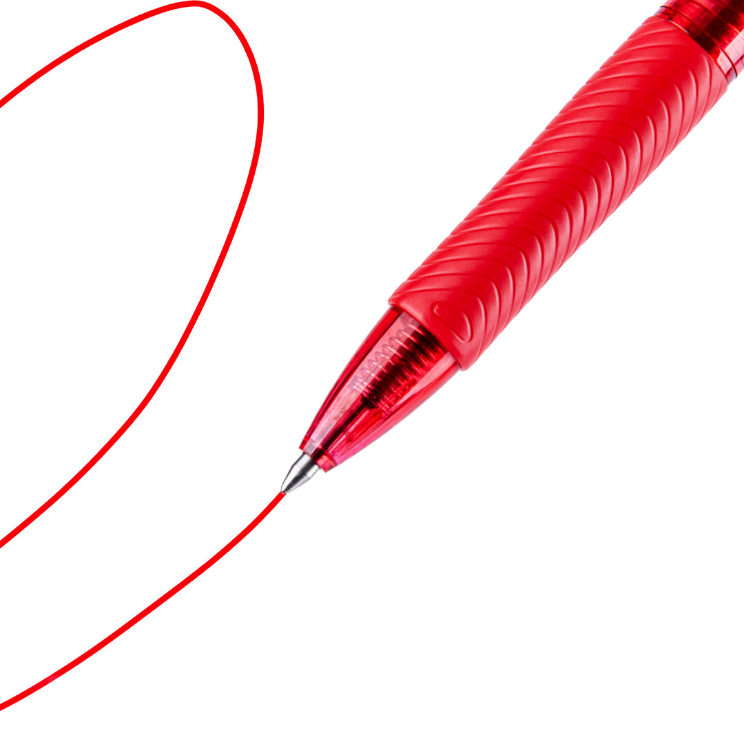 Clack Set 3 Penne Gel Rosse a Scatto, Punta Media 0.7 mm - Pryma